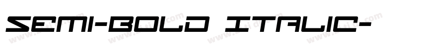 Semi-Bold Italic字体转换